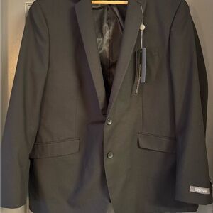NWT Kenneth Cole Reaction Black Suite Coat Jacket Slim Fit Men’s size 46R